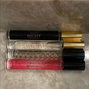 Victoria's Secret Rollerball SET! BOMBSHELL,VERY SEXY, TEASE, & NIGHT SCENTS!